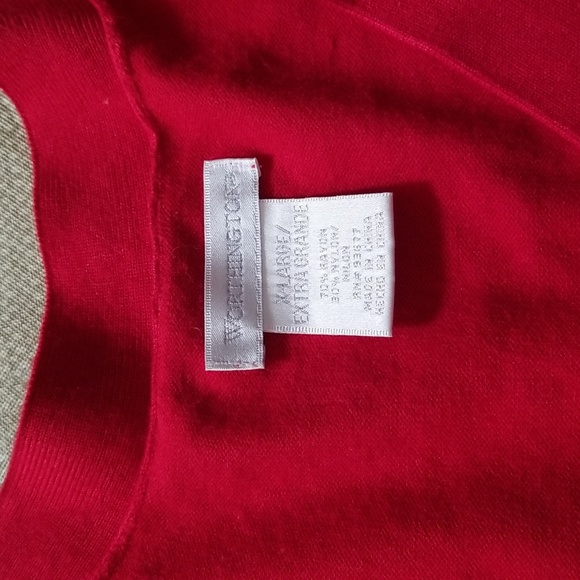 Worthington XL Red V-Neck Sweater - Picture 2 of 5